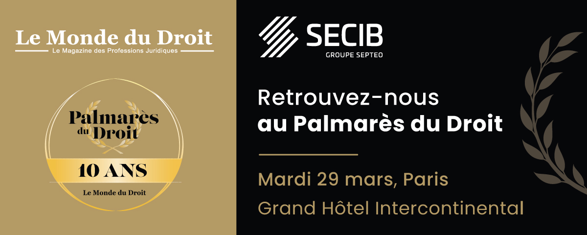SECIB au Palmarès du Droit à Paris le 23 mars
