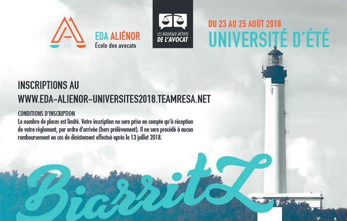 Nous sommes heureux d'être présents aux Universités d'été de l'EDA ALIENOR du 23 août au 25 août !