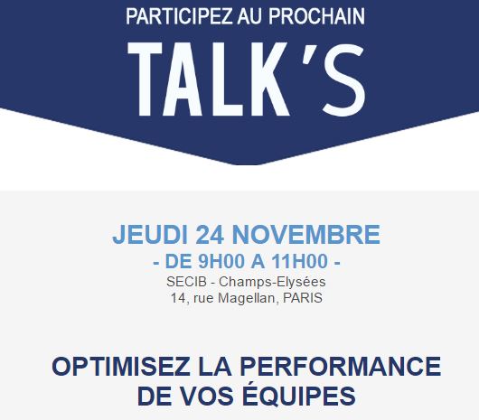 Performance des équipes : quel enjeu pour le cabinet ? Inscrivez-vous au TALK'S du 24/11 #Avocats #RH